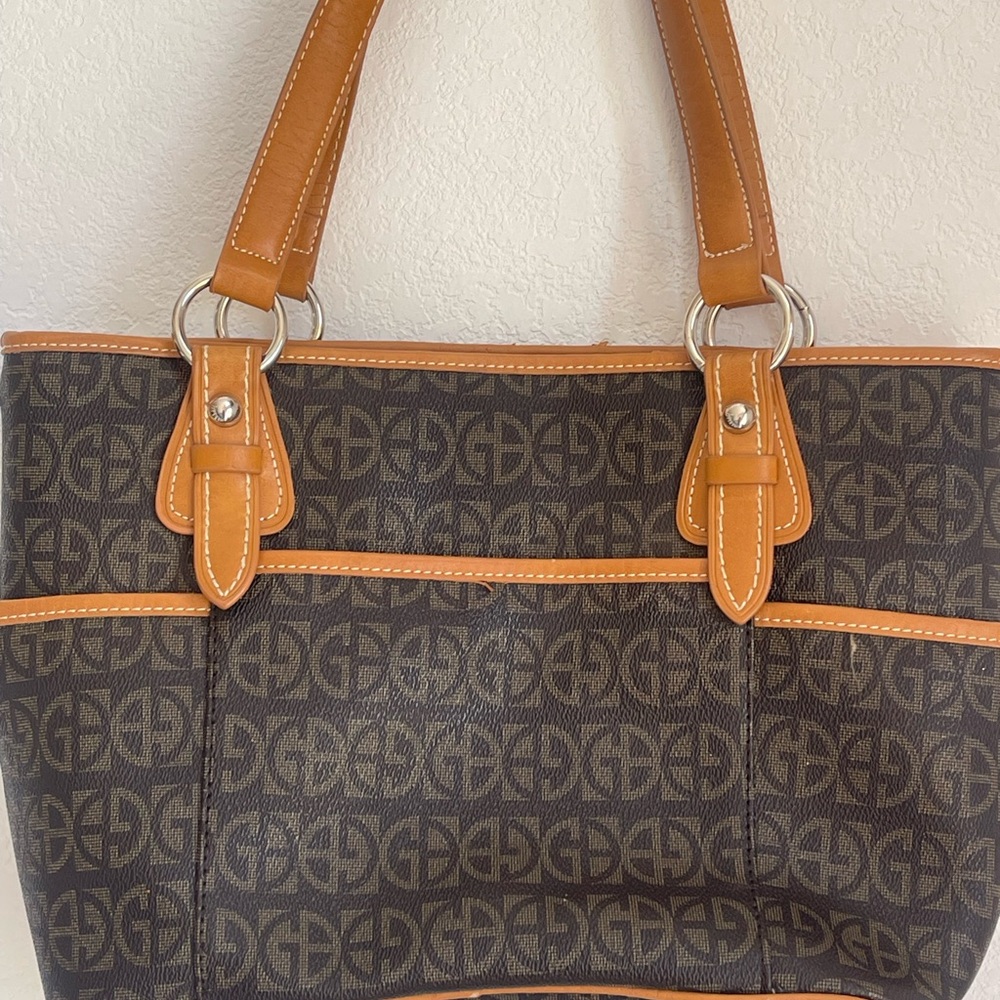 Giani Bernini Monogram Shoulder Work Tote Bag